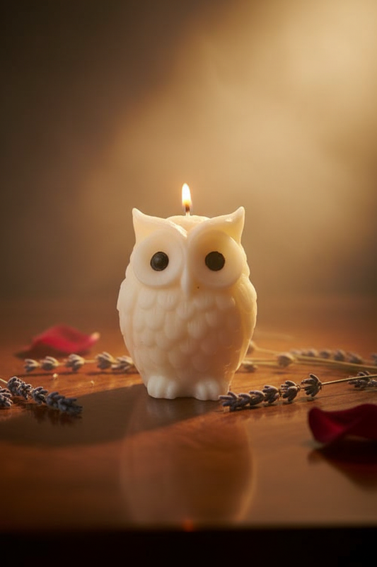 Lucky Owl Shaped Candle - Attract Prosperity & Good Fortune (Pack of 2)