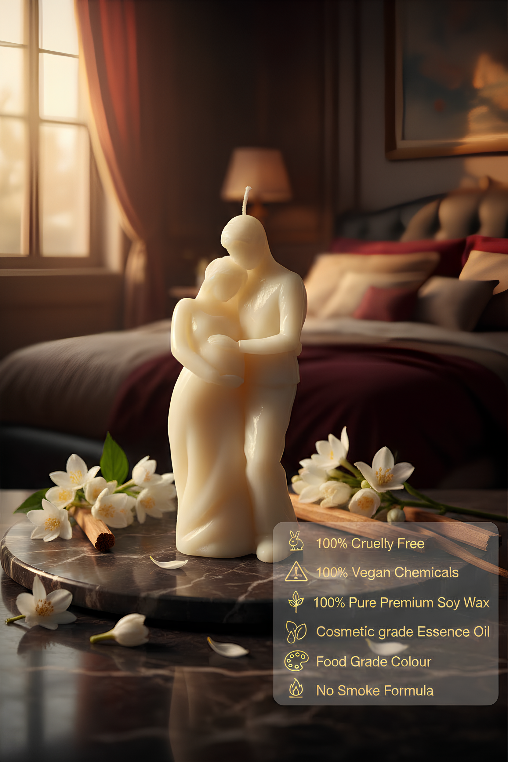Couple Embrace Scented Candle | Romantic Gift for Anniversary Wedding - Sugandhit